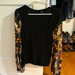 Anthropologie Black Blouse Small